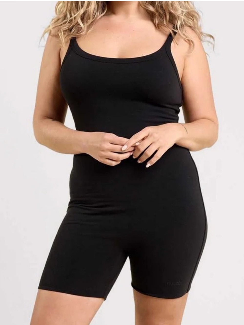 Nuuds Cotton Stretch The Romper Black Medium